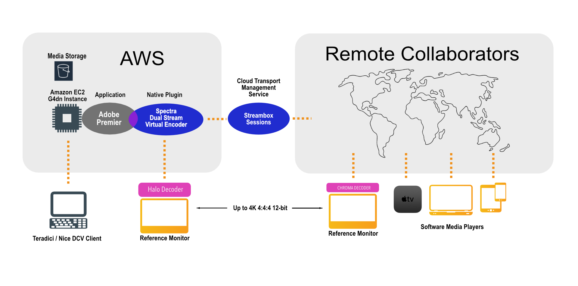 Spectra editing grading aws workflow